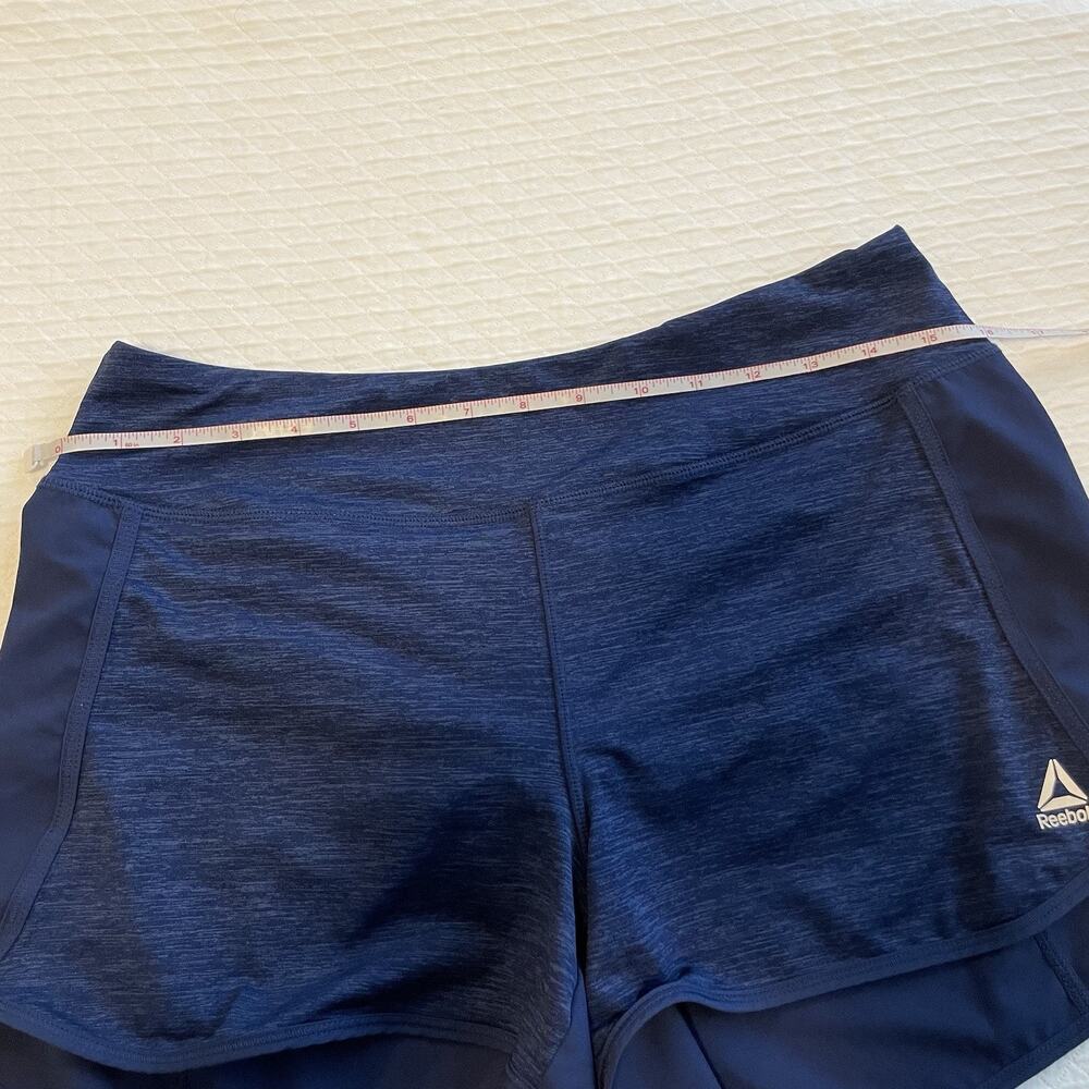 Reebok Women's XL Gray Workout Shorts Athletic Running Gym Shorts Size S Blue - Picture 6 of 8